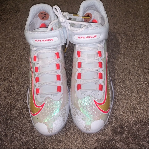 Nike Alpha Huarache Elite 4 Mid Baseball Cleats Men’s Size 7.5 FD2744-161 - Picture 2 of 7